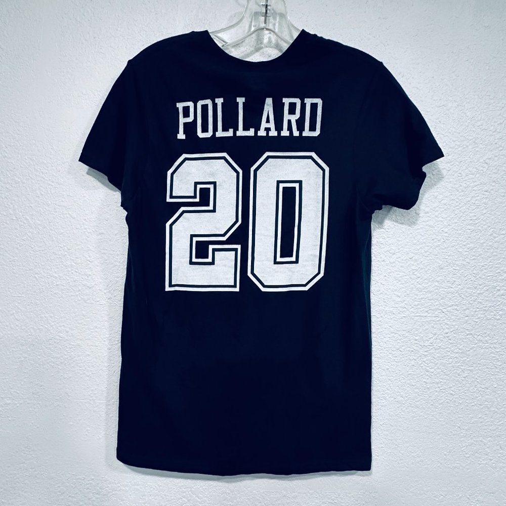 NWT Dallas Cowboys Tony Pollard #20 Tee Navy Blue Short Sleeve Unisex Size Small